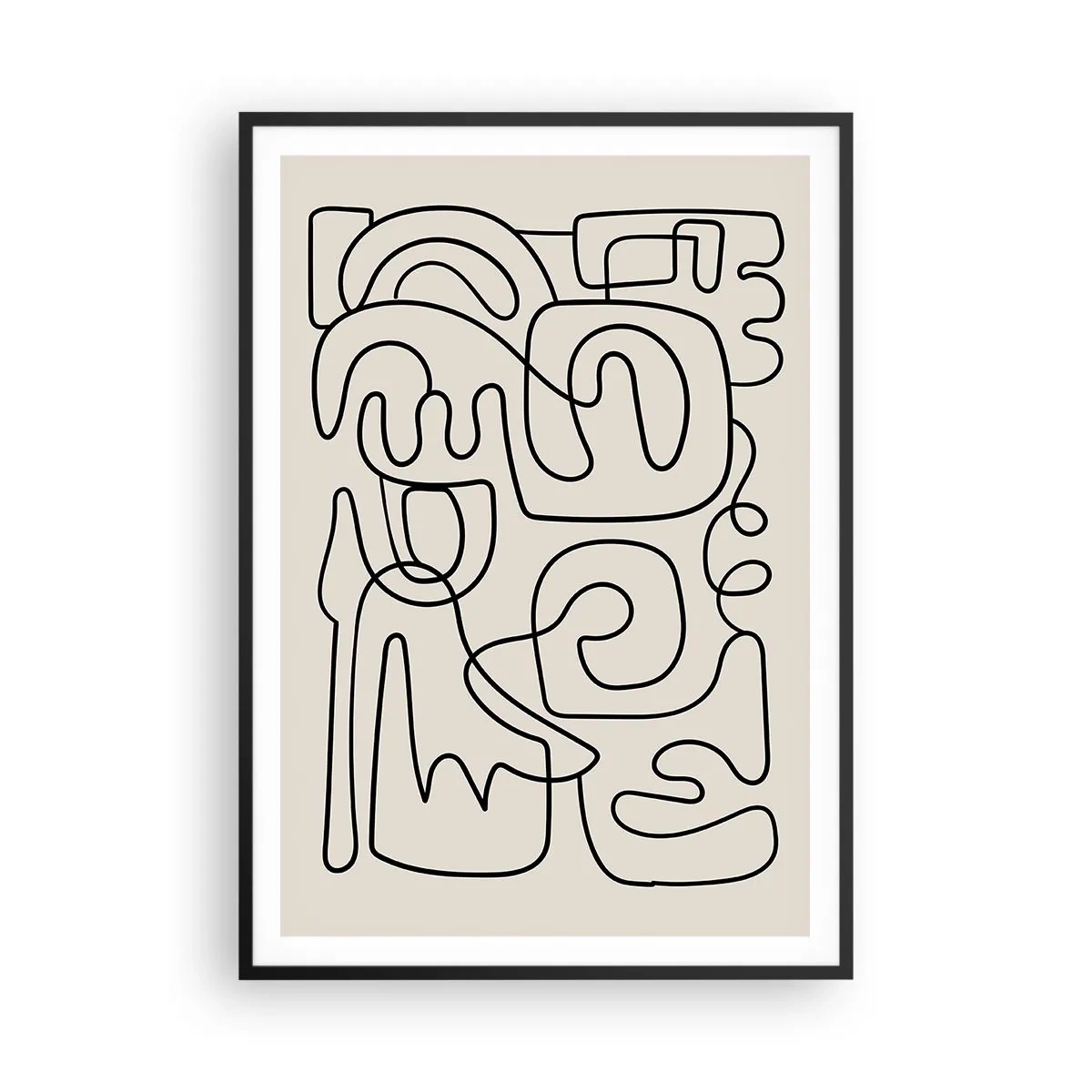 Poster in einem schwarzem Rahmen - Folge der Spur - 70x100 cm