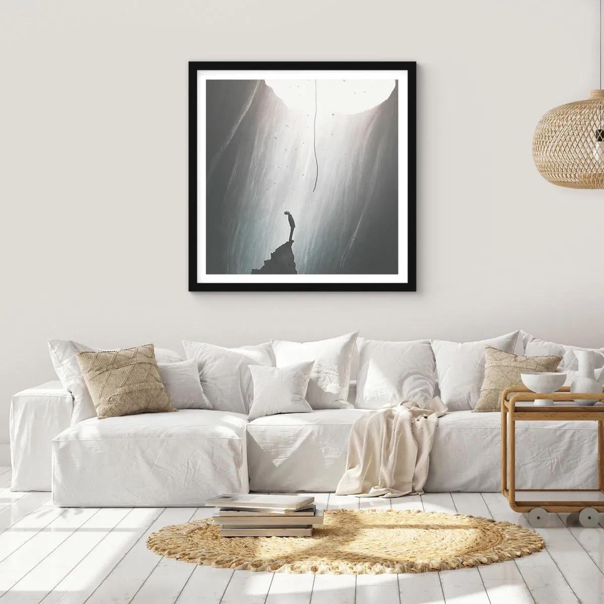 Poster in einem schwarzem Rahmen - Es gibt immer einen Ausweg - 50x50 cm