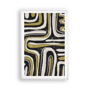 Poster in einem weißen Rahmen - Komposition: Straßen und Gassen - 61x91 cm