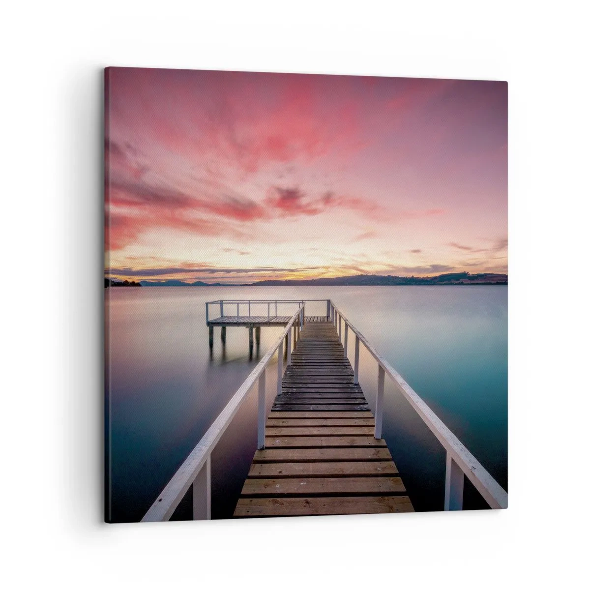 Bild auf Leinwand - Leinwandbild - Die sanfte Flamme des Abends - 50x50 cm