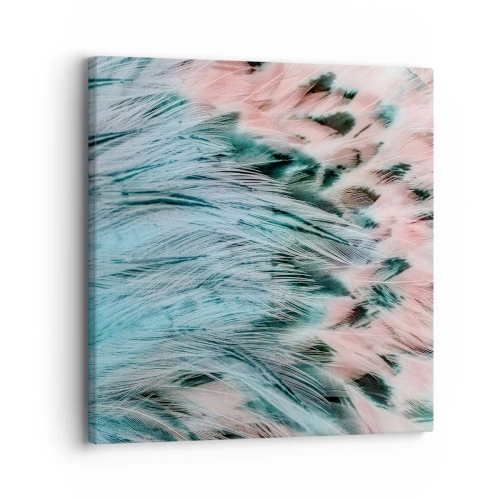 Bild auf Leinwand - Leinwandbild - Saphirrosa Daunen - 30x30 cm