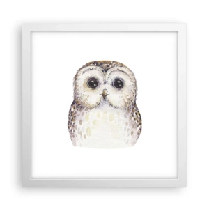 Poster in einem weißen Rahmen - Schau mir in die Augen - 30x30 cm