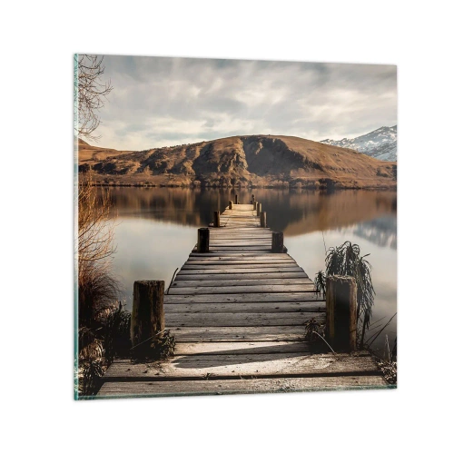 Glasbild - Bild auf glas - Landschaft in Stille - 30x30 cm