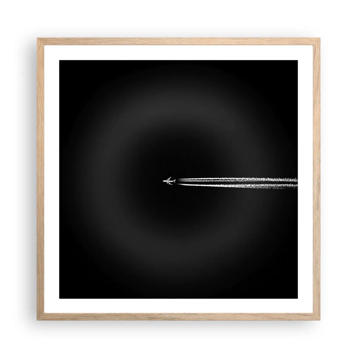 Poster in einem Rahmen aus heller Eiche - In eine andere Dimension - 60x60 cm