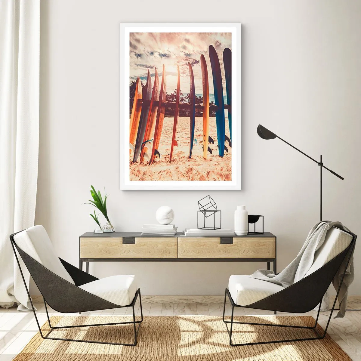 Poster in einem weißen Rahmen - Gute Nacht bis morgen - 61x91 cm