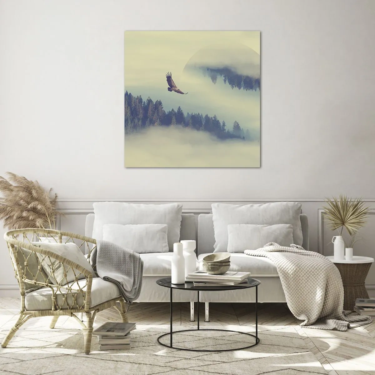 Glasbild - Bild auf glas - Ich habe den Schatten eines Adlers gesehen - 60x60 cm