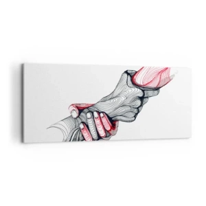 Bild auf Leinwand - Leinwandbild - Sie sind in guten Händen - 100x40 cm