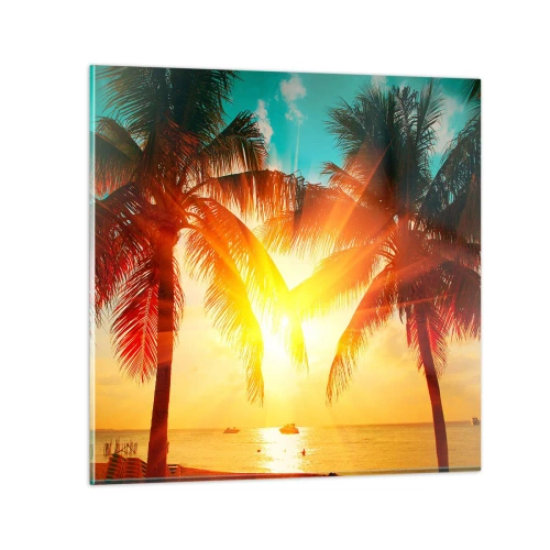 Glasbild - Bild auf glas - Exotisches Paar - 30x30 cm