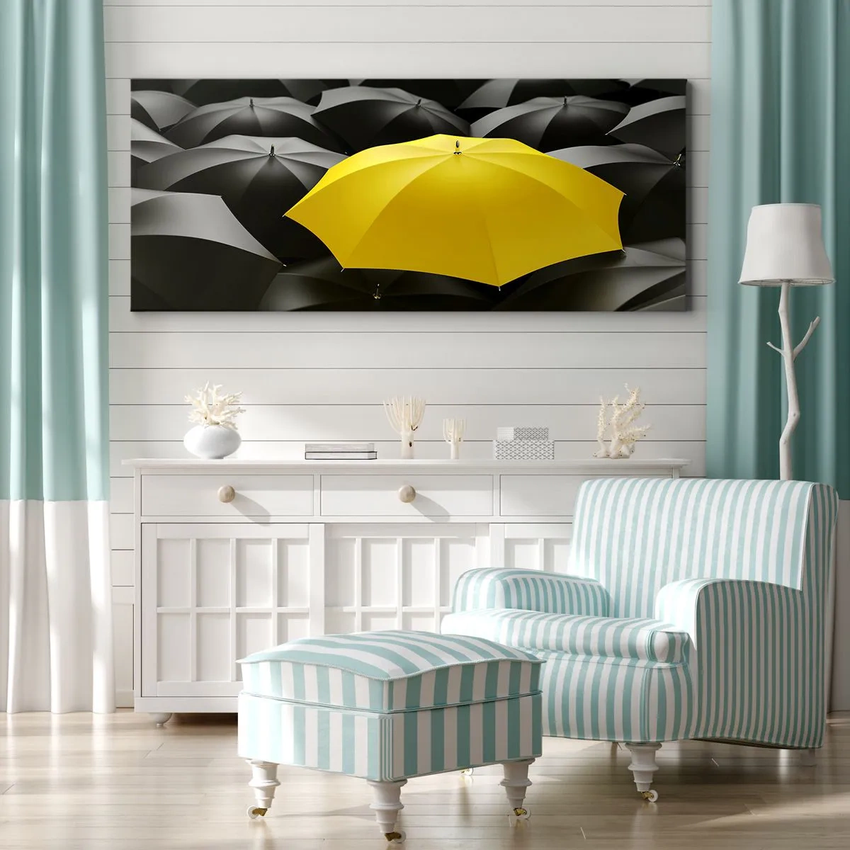 Bild auf Leinwand - Leinwandbild - Auf Wiedersehen Trauer - 100x40 cm