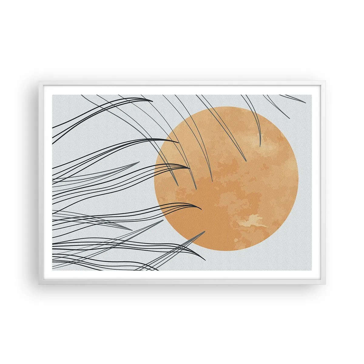 Poster in einem weißen Rahmen - Immer der Sonne entgegen - 100x70 cm