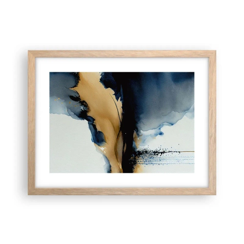 Poster in einem Rahmen aus heller Eiche - Hinter dem Vorhang - 40x30 cm