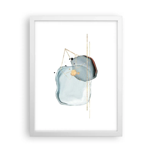 Poster in einem weißen Rahmen - Eine Studie über Tropfen - 30x40 cm