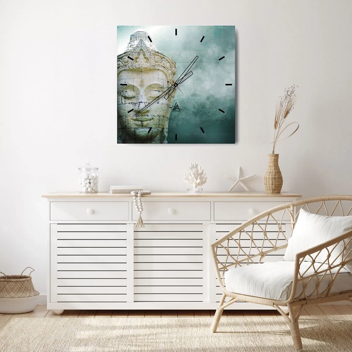 Wanduhr - Glasuhr - Auf der Suche nach dem Licht - 40x40 cm