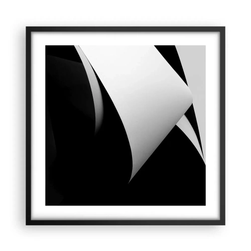 Poster in einem schwarzem Rahmen - Lichtflächen aus der Schattentiefe - 50x50 cm