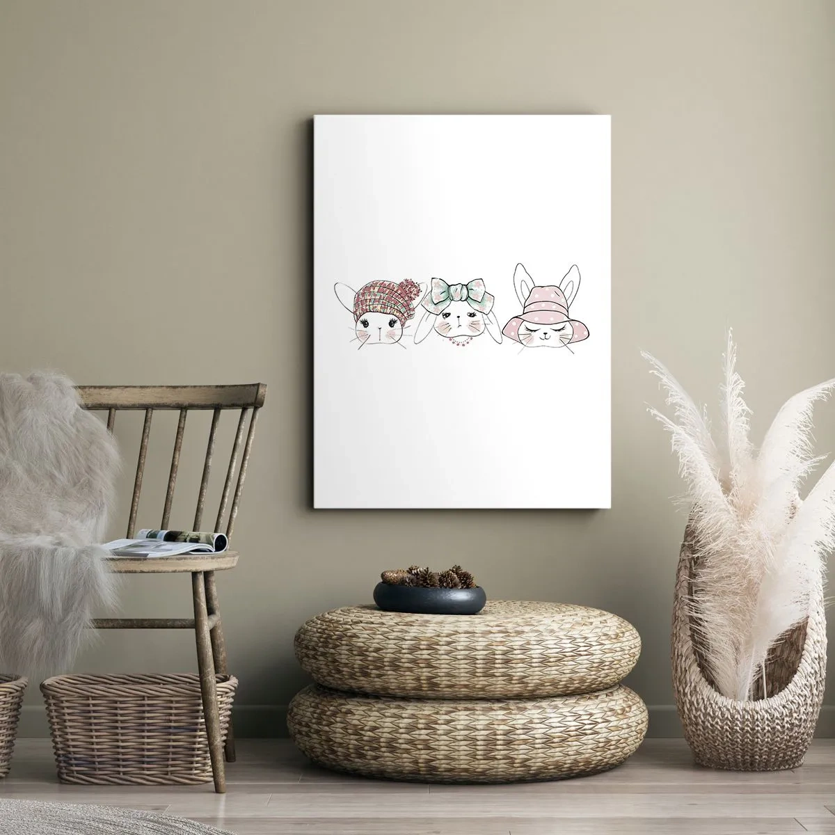 Bild auf Leinwand - Leinwandbild - Nachdenklich, traurig, zufrieden - 55x100 cm