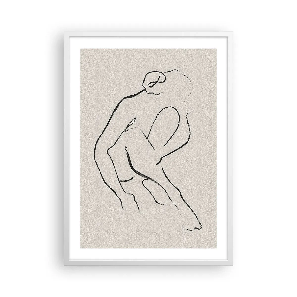 Poster in einem weißen Rahmen - Intime Skizze - 50x70 cm