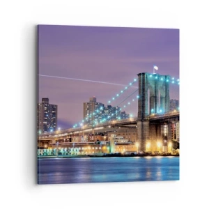 Bild auf Leinwand - Leinwandbild - Seit vielen Jahren die Brooklyn Bridge - 70x70 cm