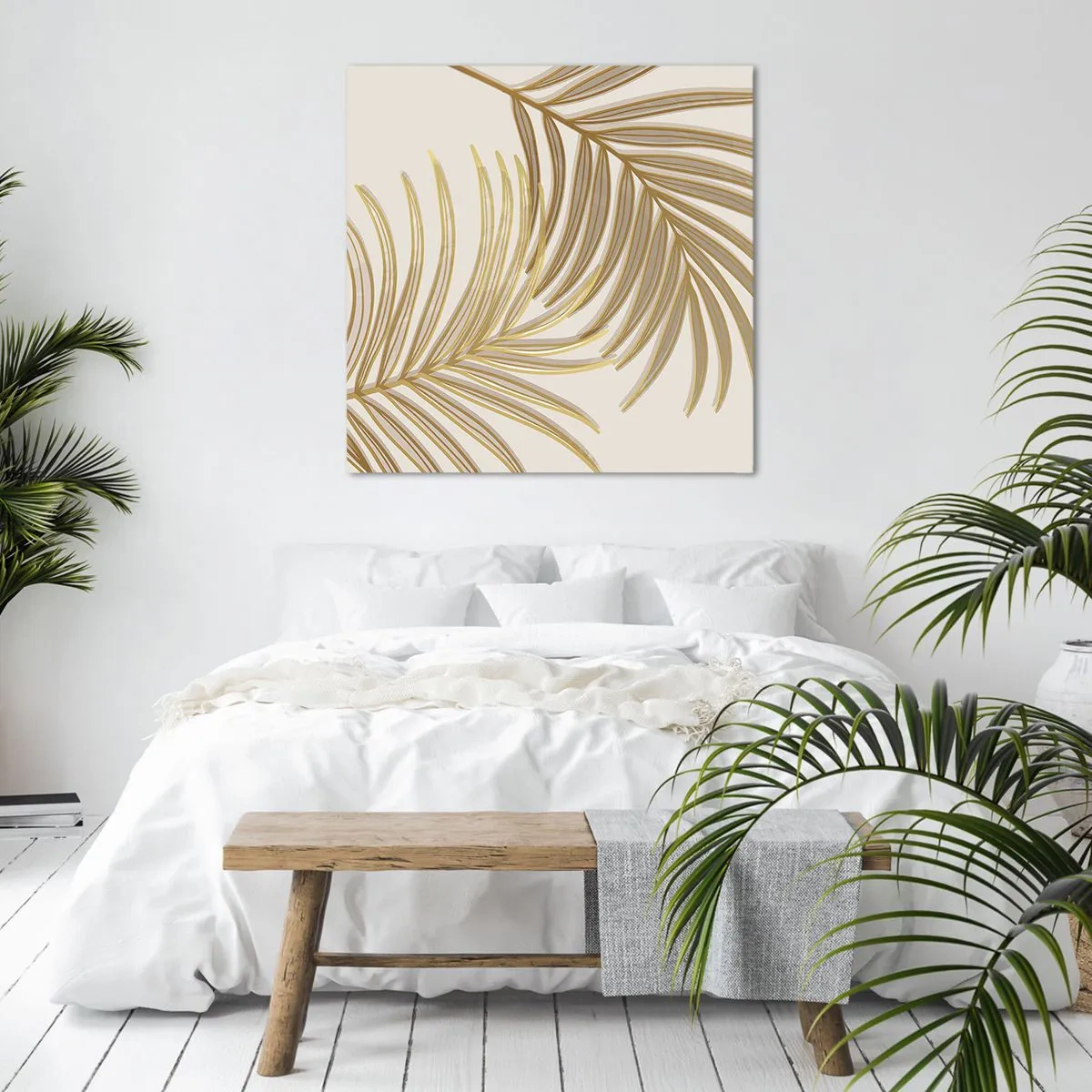 Bild auf Leinwand - Leinwandbild - Goldene Palme! - 70x70 cm