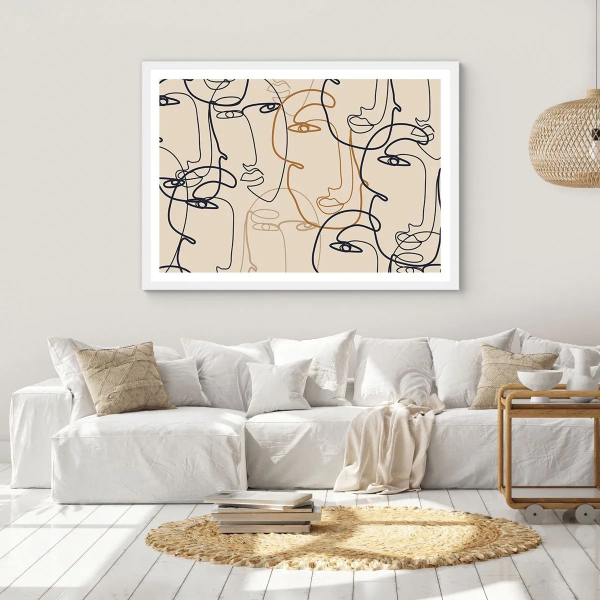 Poster in einem weißen Rahmen - Das Porträt wird multipliziert - 50x40 cm