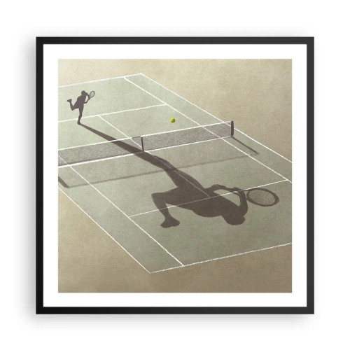 Poster in einem schwarzem Rahmen - Überwinde dich selbst - 60x60 cm