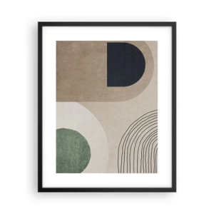 Poster in einem schwarzem Rahmen - Sanftheit des Ovals - 40x50 cm