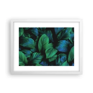 Poster in einem weißen Rahmen - In der grünen Menge - 40x30 cm