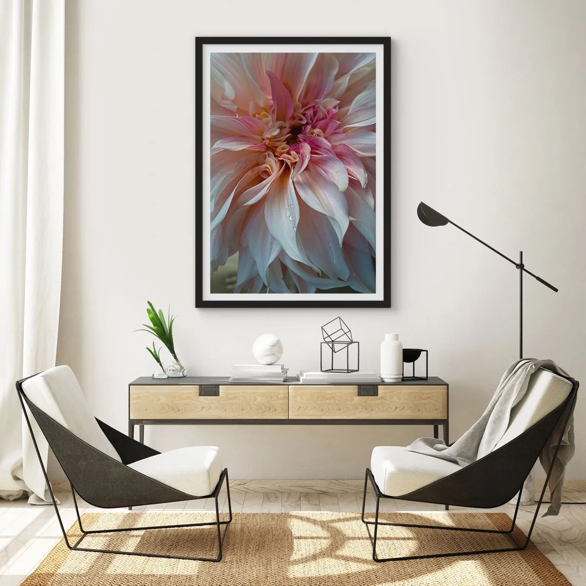 Poster in einem schwarzem Rahmen - Blühende Frische - 61x91 cm