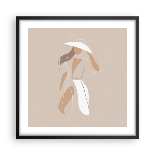 Poster in einem schwarzem Rahmen - Mode macht Spaß - 50x50 cm