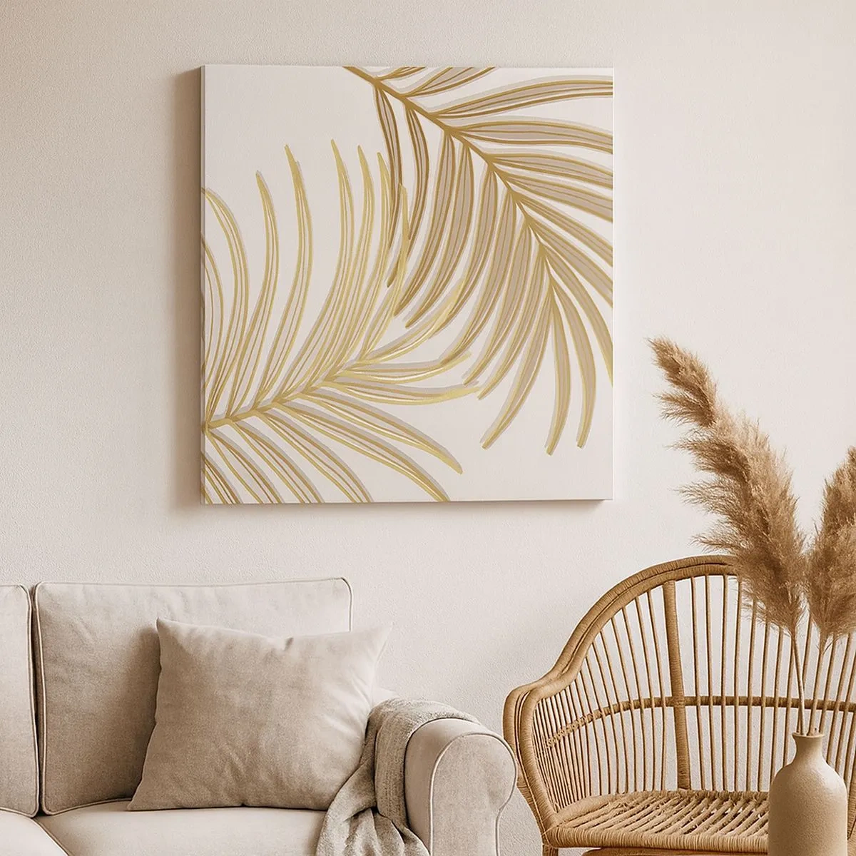 Bild auf Leinwand - Leinwandbild - Goldene Palme! - 30x30 cm