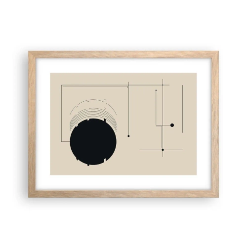 Poster in einem Rahmen aus heller Eiche - Flexible und dynamische Komposition - 40x30 cm