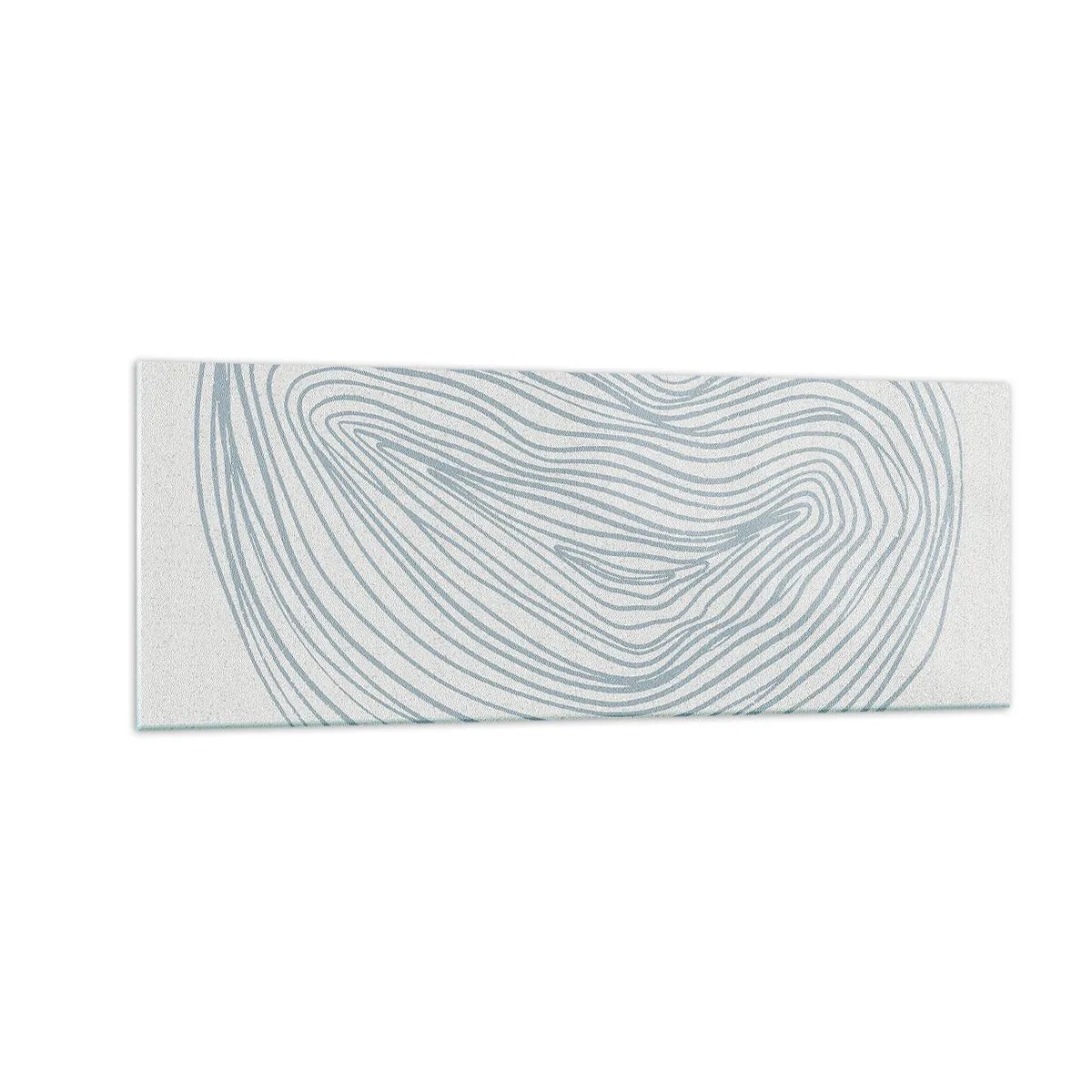 Glasbild - Bild auf glas - Abstraktes Wellenmotiv in zartem Blau - 140x50cm - Das Lächeln der Wassertropfen - Moderne Wanddekoration für Wohnzimmer und Schlafzimmer ARTTOR