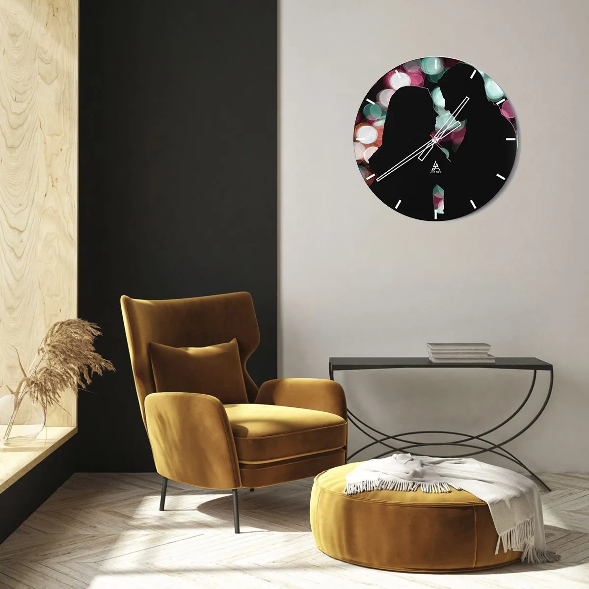 Wanduhr - Glasuhr - Jawohl! - 30x30 cm