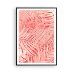 Poster in einem schwarzem Rahmen - Rosa Konzept - 70x100 cm