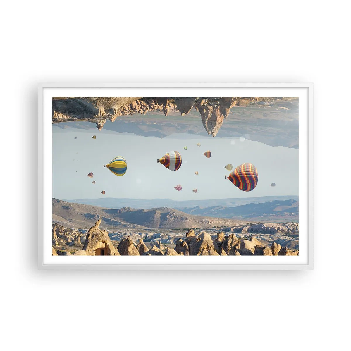 Poster in einem weißen Rahmen - Hier ist alles möglich - 91x61 cm