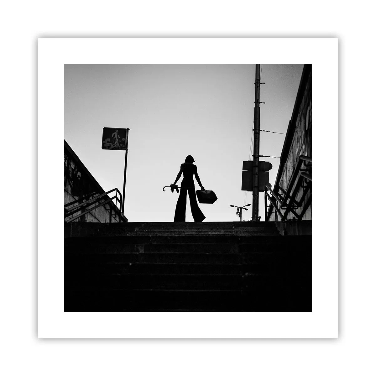 Poster - Städtisches Wandern - 40x40 cm