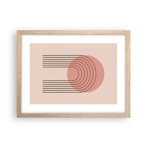 Poster in einem Rahmen aus heller Eiche - Unwiderstehliche Anziehungskraft - 40x30 cm