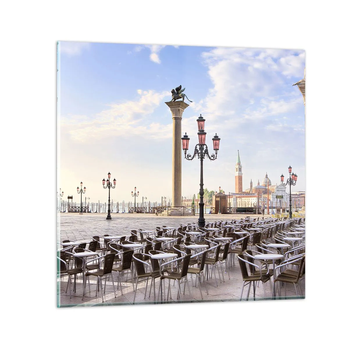 Glasbild - Bild auf glas - Wir laden Sie ein, alles ist bereit - 50x50 cm