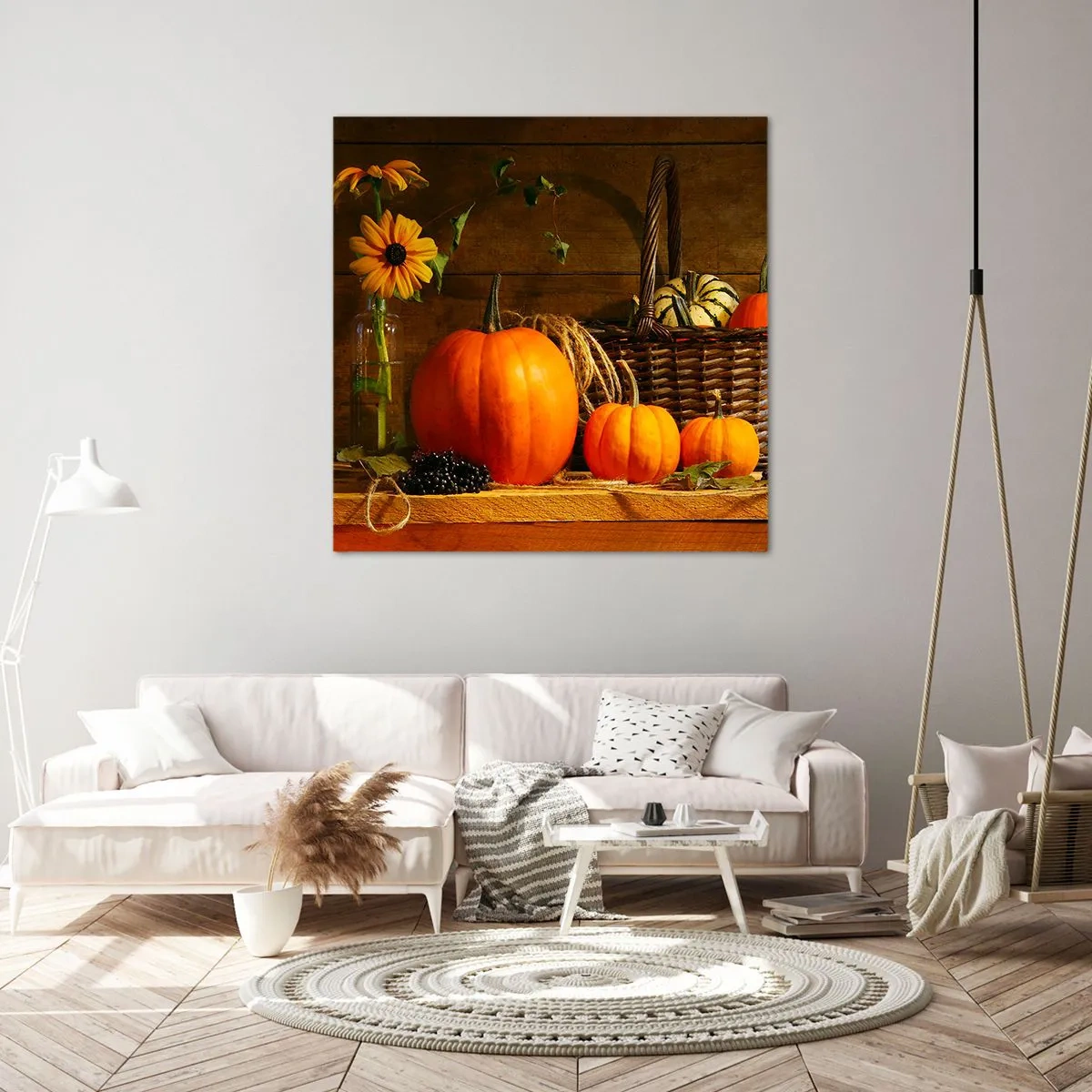 Bild auf Leinwand - Leinwandbild - Eine rustikale Komposition - Geschenke des Herbstes - 40x40 cm