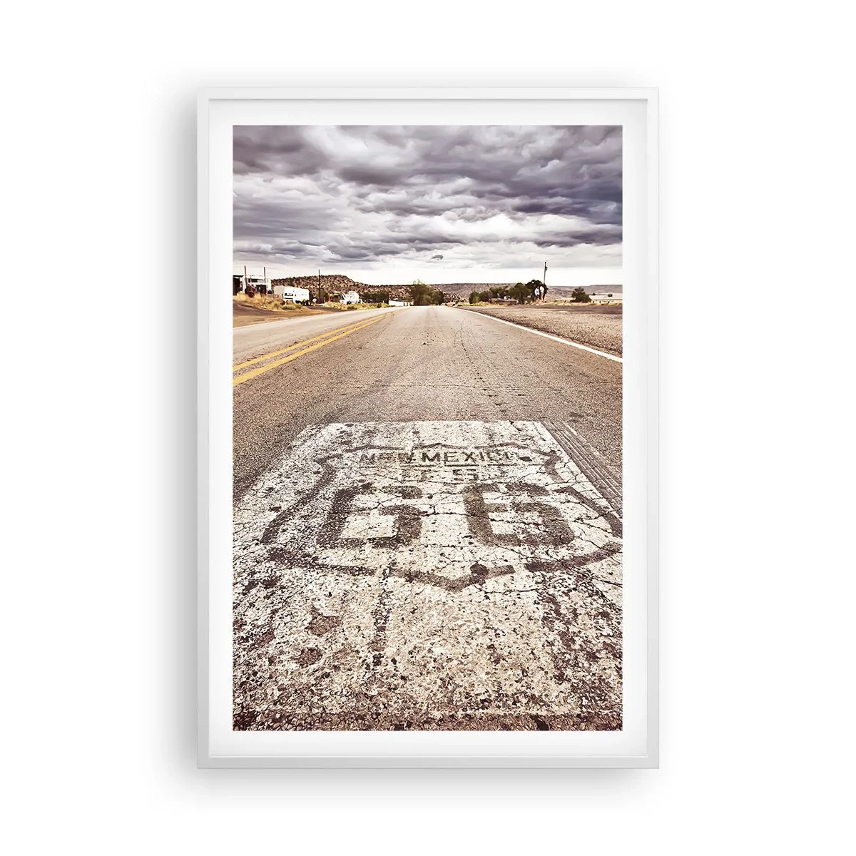 Poster in einem weißen Rahmen - Mother Road - eine amerikanische Legende - 61x91 cm