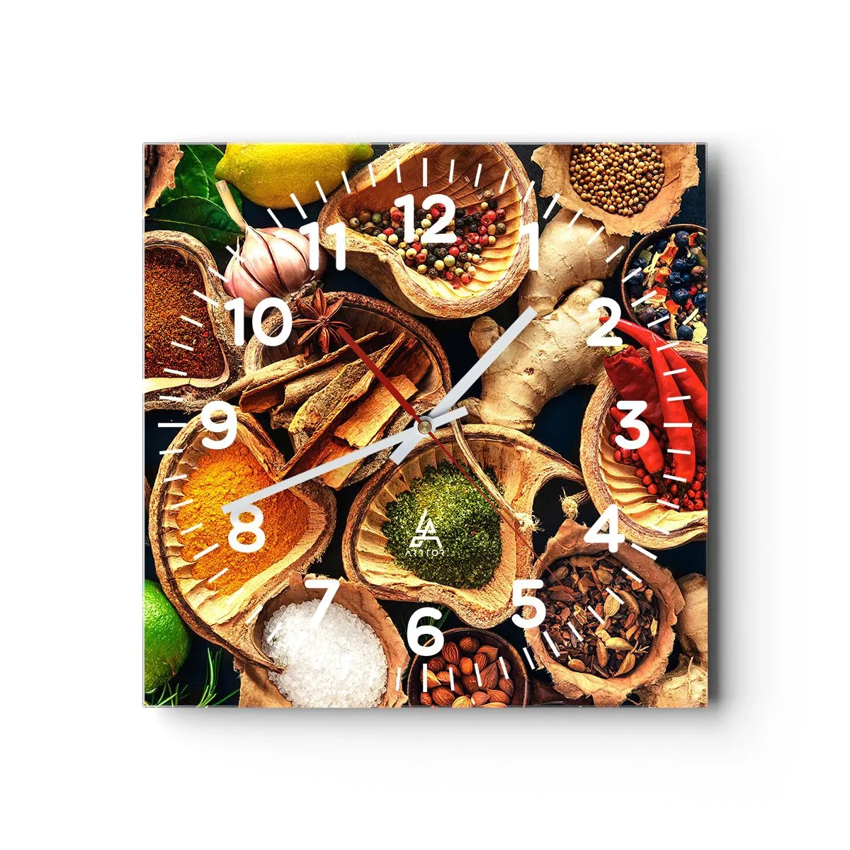 Wanduhr - Glasuhr - Nimm was du willst - 40x40 cm