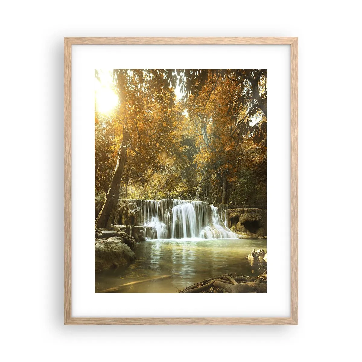 Poster in einem Rahmen aus heller Eiche - Parkkaskade - 40x50 cm