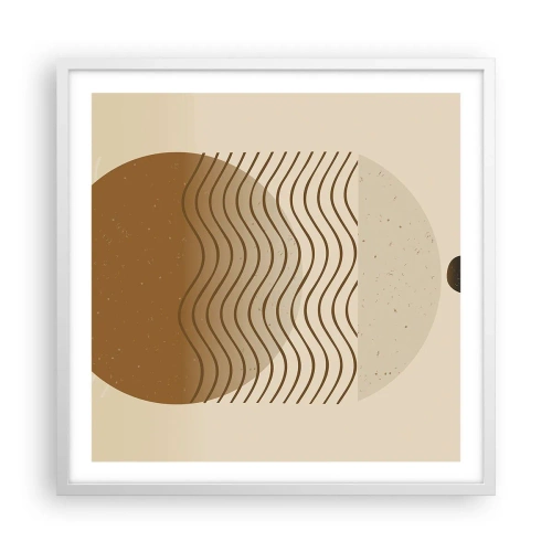 Poster in einem weißen Rahmen - Zur Entstehung geometrischer Figuren - 60x60 cm