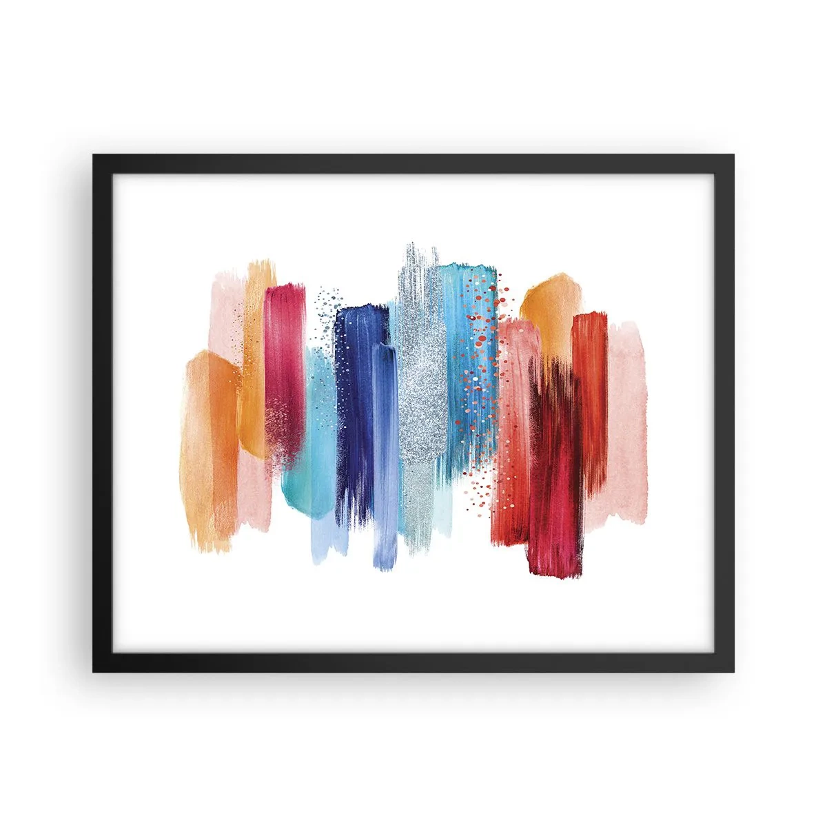 Poster in einem schwarzem Rahmen - Auf und ab - 50x40 cm