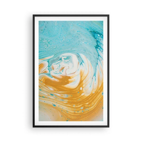 Poster in einem schwarzem Rahmen - Pastellwirbel - 61x91 cm