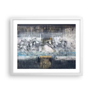 Poster in einem weißen Rahmen - Wie auf Eis, wie nach Dezember - 50x40 cm