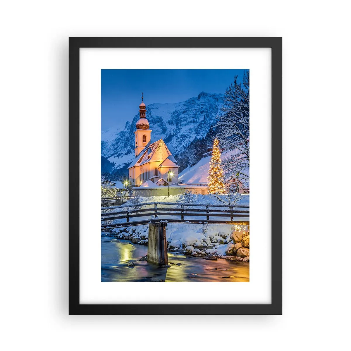 Poster in einem schwarzem Rahmen - Weihnachtsgeist - 30x40 cm