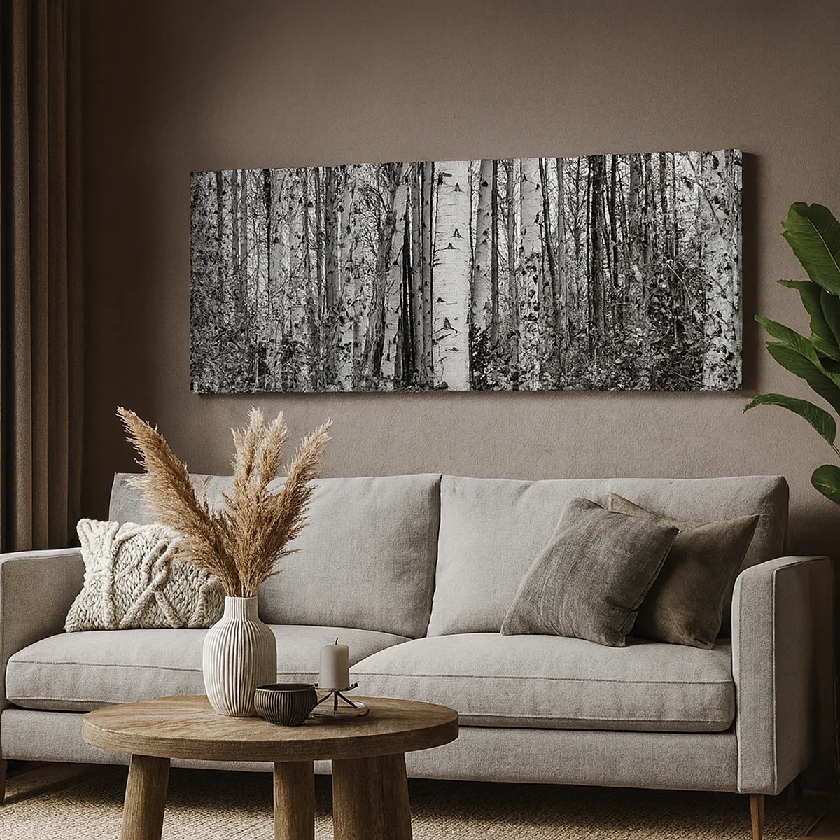 Bild auf Leinwand - Leinwandbild - Birkenkolonnade - 30x30 cm