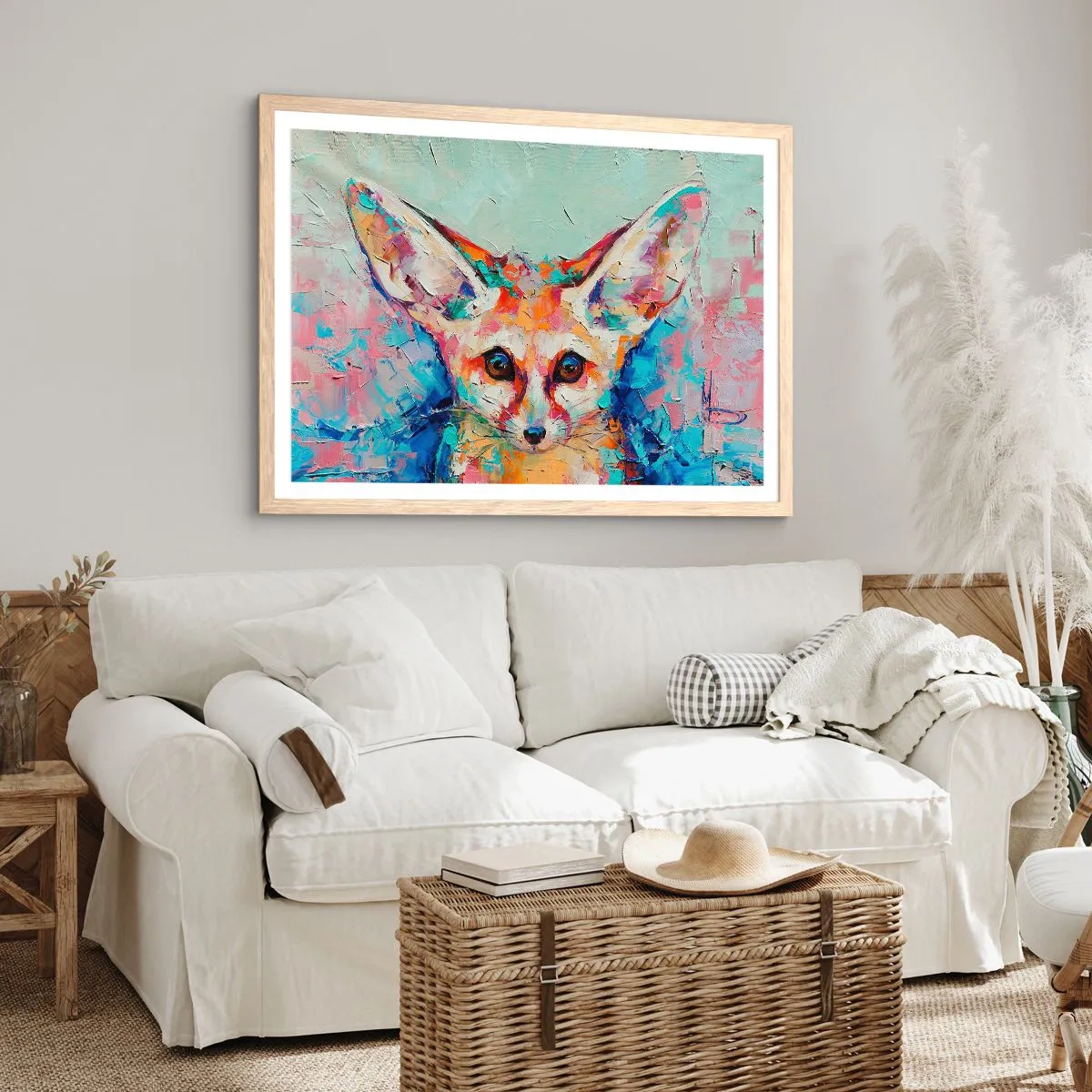 Poster in einem Rahmen aus heller Eiche - Bist du bereit für mich? - 50x40 cm