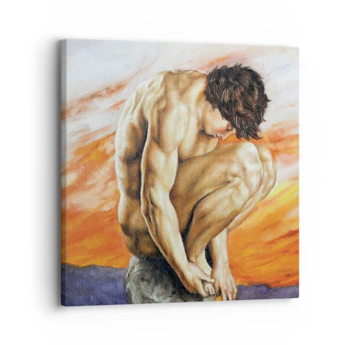Bild auf Leinwand - Leinwandbild - In sich versunken - 30x30 cm