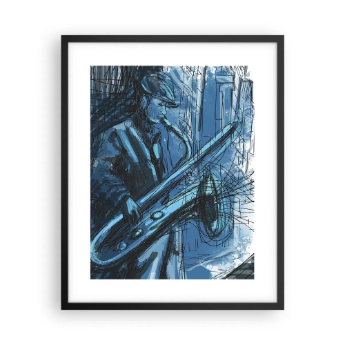 Poster in einem schwarzem Rahmen - Urbane Rhapsodie - 40x50 cm